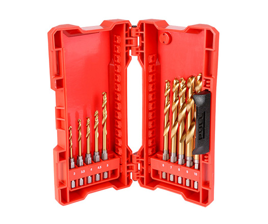 10 19pcs Metric Set Chipbreaker Impact Hex Shank Titanium Variable Helix Chip Breaker HSS Drill Bit