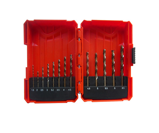 13PCS Metric DIN338 HSS Cobalt Drill Bits Set in Plastic Box