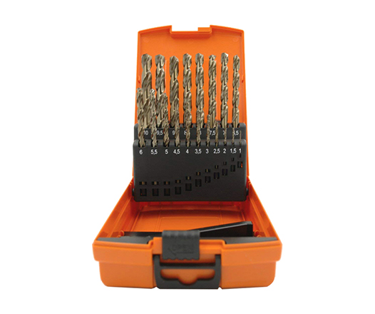19Pcs Metric Fully Ground Cobalt HSS Drill Bits Set for Stainless Steel Metal Aluminium PVC Iron Drilling in Rose Plastic Box