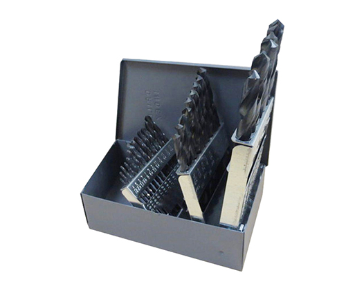 25Pcs Metric Black Oxide Polished HSS Drill Bits Set for Metal Steel Aluminium Drilling in Metal Box