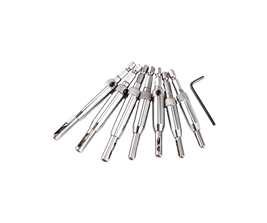 7Pcs Hex Shank Self Centreing Cabinet Hinge Drill Bit with Hex Wrench