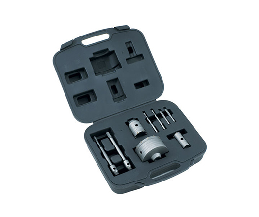 9Pcs Hollow HM Concrete Hole Saw TCT Core Drill Bit Set for Concrete Wall Brick Block