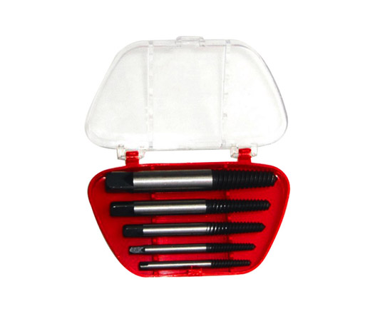 5Pcs Black and White Broken Damaged Screw Extractor Set for Remover Damaged Bolt and Broken Screw
