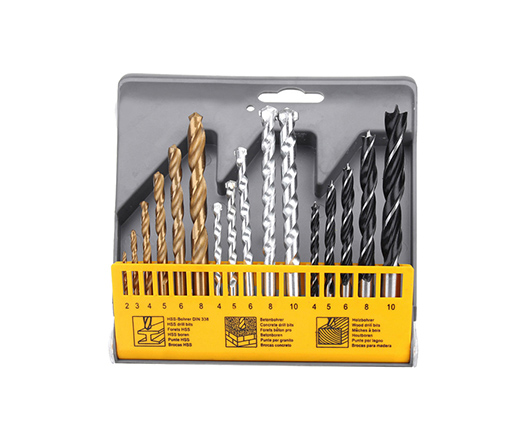 16Pcs Metric Combination Drill Bit Set in Plastic Box